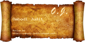 Ombodi Judit névjegykártya